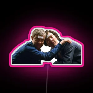 Drunk John And Drunk Sherlock RGB Neon Sign