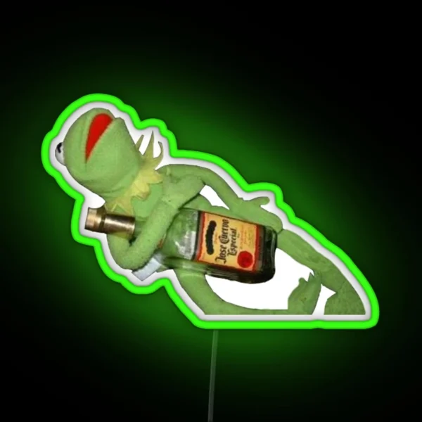 Drunk Kermit RGB Neon Sign