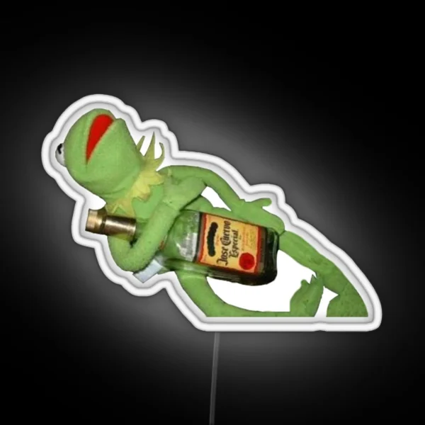Drunk Kermit RGB Neon Sign