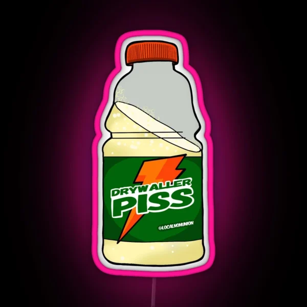 Drywaller Pissbottle RGB Neon Sign