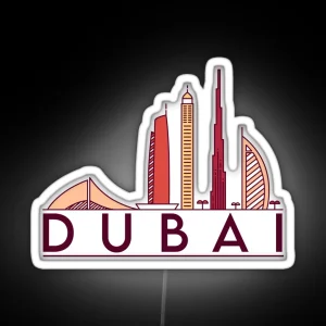 Dubai Cityscape RGB Neon Sign