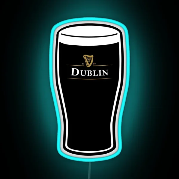 Dublin Drink Slainte RGB Neon Sign