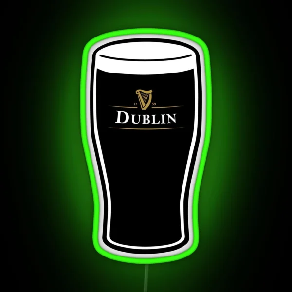 Dublin Drink Slainte RGB Neon Sign