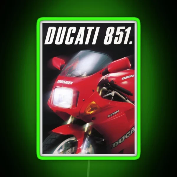 Ducati 851 Superbike RGB Neon Sign