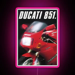 Ducati 851 Superbike RGB Neon Sign