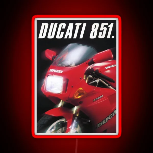 Ducati 851 Superbike RGB Neon Sign