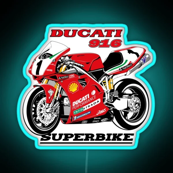 DUCATI 916 Superbike RGB Neon Sign