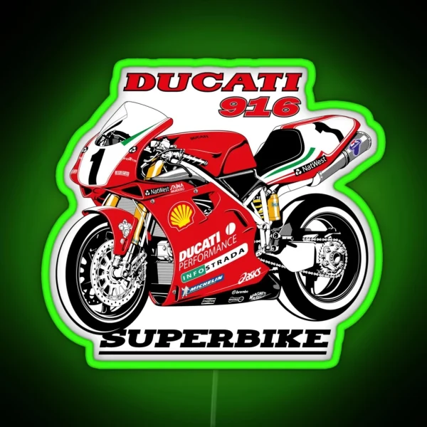 DUCATI 916 Superbike RGB Neon Sign