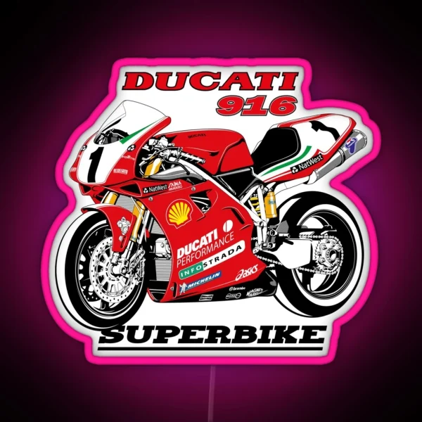 DUCATI 916 Superbike RGB Neon Sign