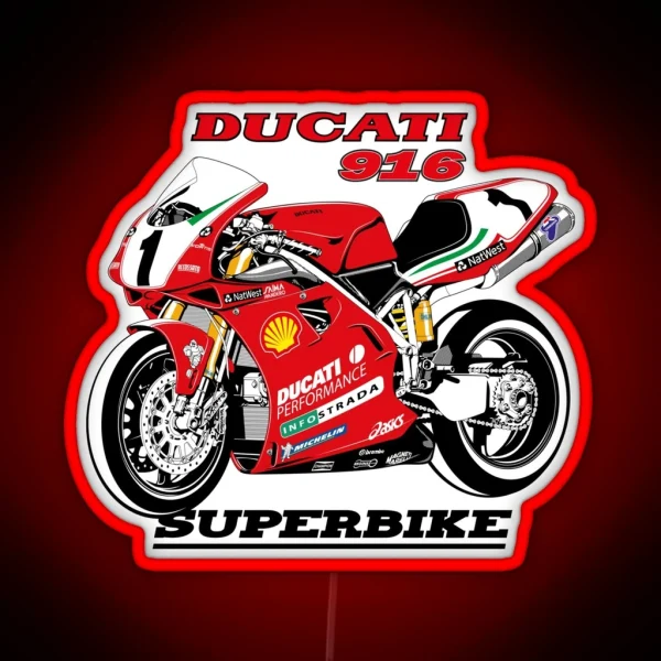 DUCATI 916 Superbike RGB Neon Sign