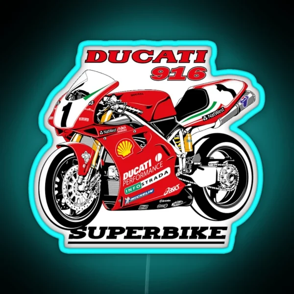 DUCATI 916 Superbike RGB Neon Sign