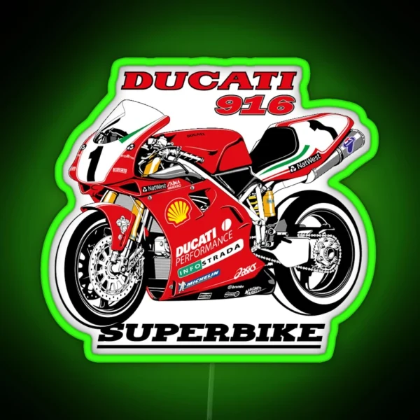 DUCATI 916 Superbike RGB Neon Sign