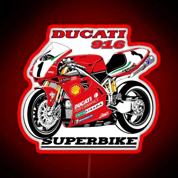 DUCATI 916 Superbike RGB Neon Sign