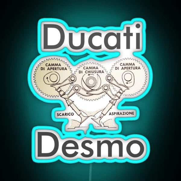 Ducati Desmo RGB Neon Sign