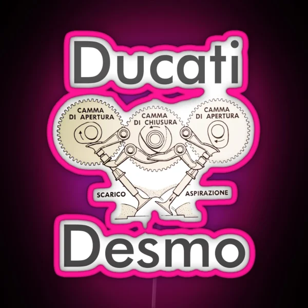 Ducati Desmo RGB Neon Sign