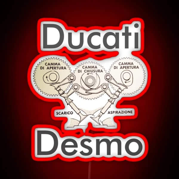 Ducati Desmo RGB Neon Sign