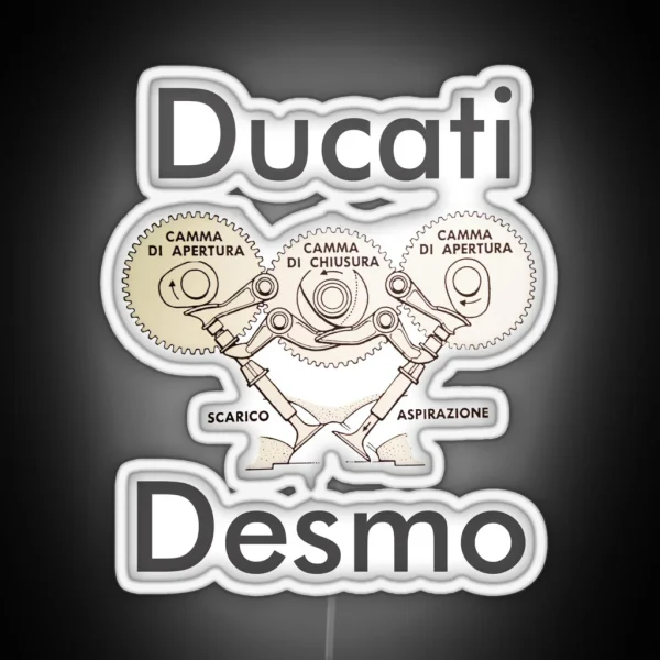 Ducati Desmo RGB Neon Sign