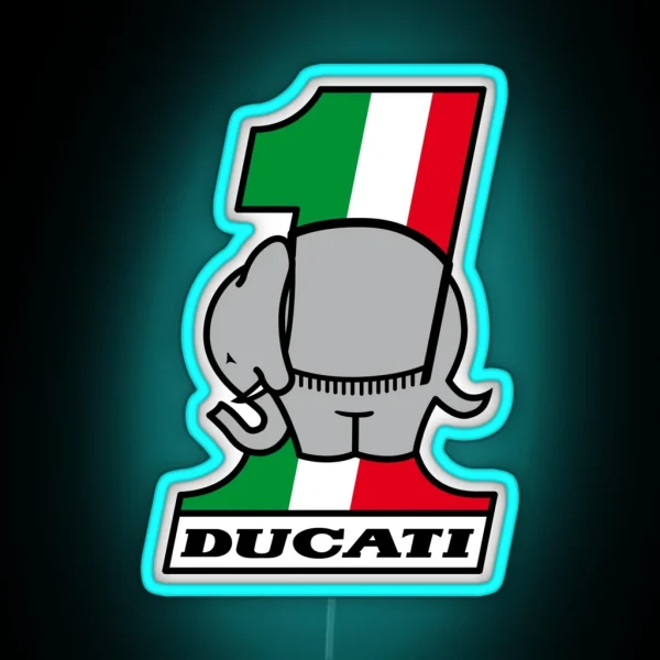 Ducati One Elefant RGB Neon Sign