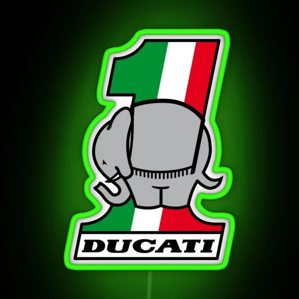 Ducati One Elefant RGB Neon Sign