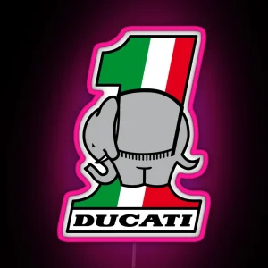 Ducati One Elefant RGB Neon Sign