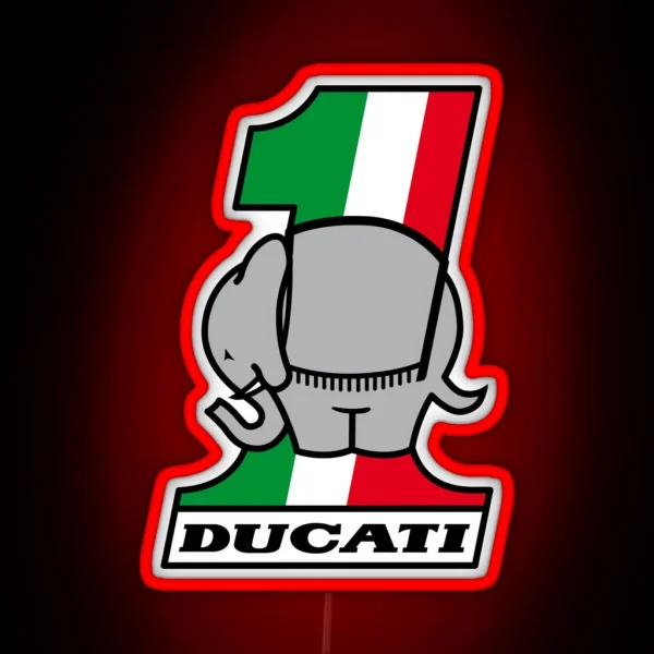 Ducati One Elefant RGB Neon Sign