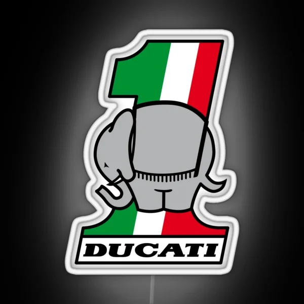 Ducati One Elefant RGB Neon Sign