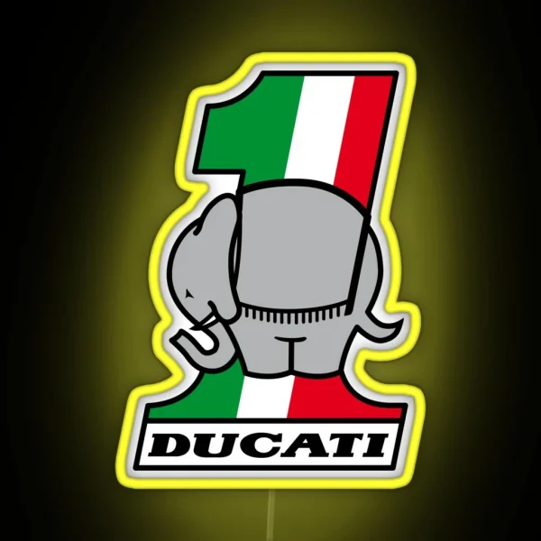 Ducati One Elefant RGB Neon Sign