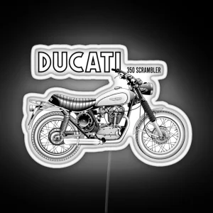 Ducati Scrambler 350 RGB Neon Sign