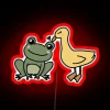 Quacking Love Afloat: Vibrant Duck Frog Neon Sign for Home
