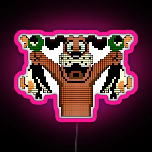 Duck Hunt Video Game Dog RGB Neon Sign