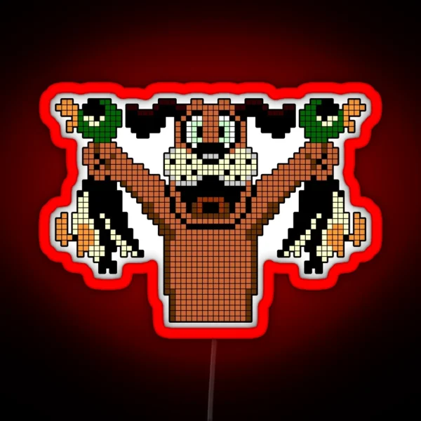 Duck Hunt Video Game Dog RGB Neon Sign