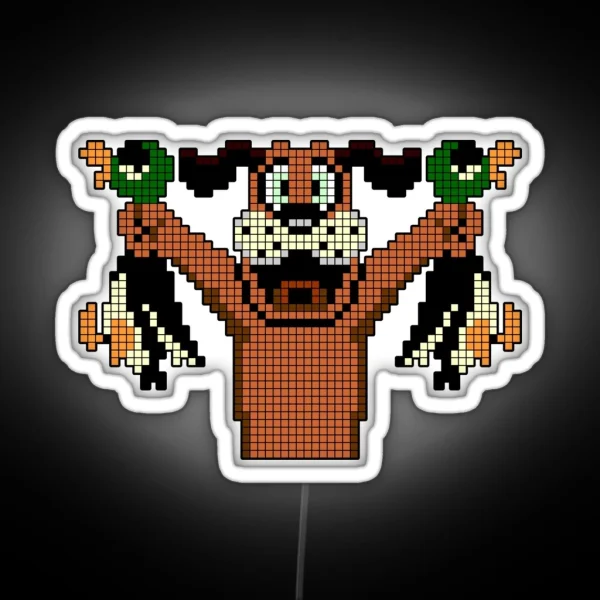 Duck Hunt Video Game Dog RGB Neon Sign