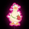 Duck with strawberry bag RGB neon sign decorative lighting display