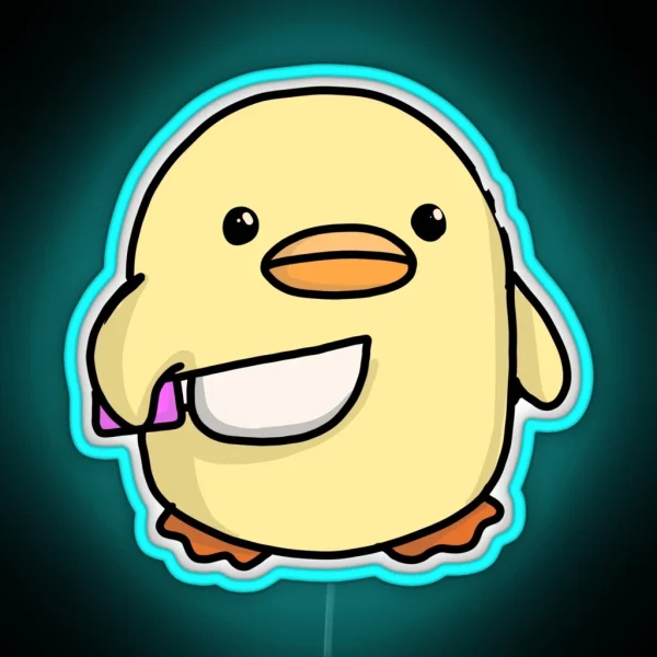 Duck With The Knife Eva Kiseleva RGB Neon Sign