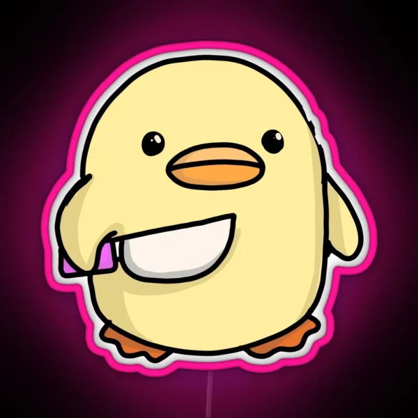Duck With The Knife Eva Kiseleva RGB Neon Sign