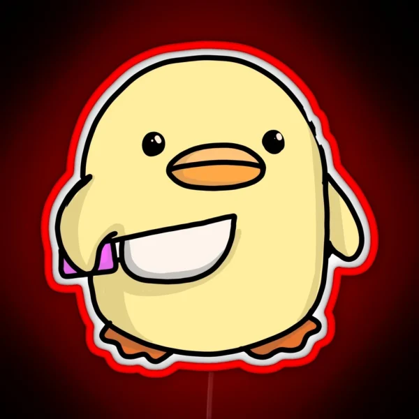 Duck With The Knife Eva Kiseleva RGB Neon Sign