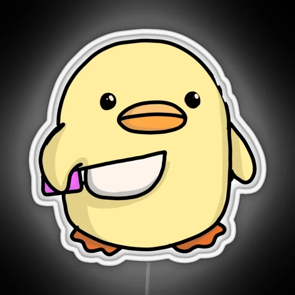 Duck With The Knife Eva Kiseleva RGB Neon Sign