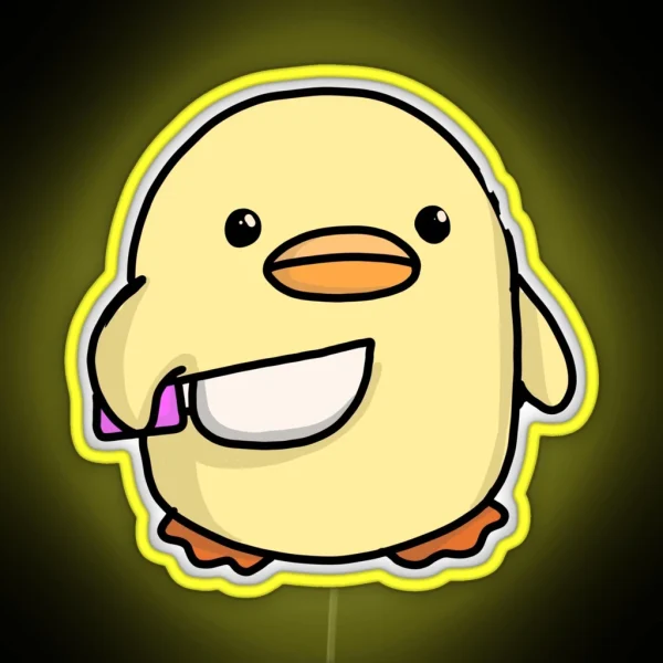 Duck With The Knife Eva Kiseleva RGB Neon Sign