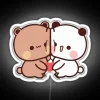 Cute Couple Cartoon Animations Duo Bear Panda Love Story Light