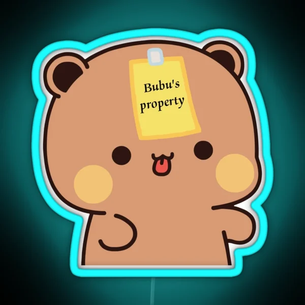 Dudu Brownie Bear Is Panda Bubu S Property RGB Neon Sign