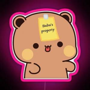 Dudu Brownie Bear Is Panda Bubu S Property RGB Neon Sign