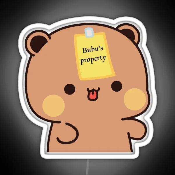 Dudu Brownie Bear Is Panda Bubu S Property RGB Neon Sign