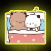 Whimsical Panda Couple RGB Neon Sign for Baby Nursery Decorations