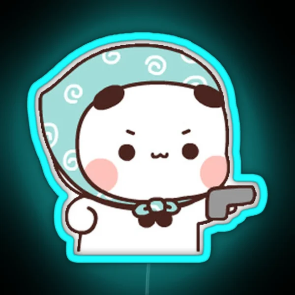 Dudu Peach Cat Cute Bum Bum RGB Neon Sign