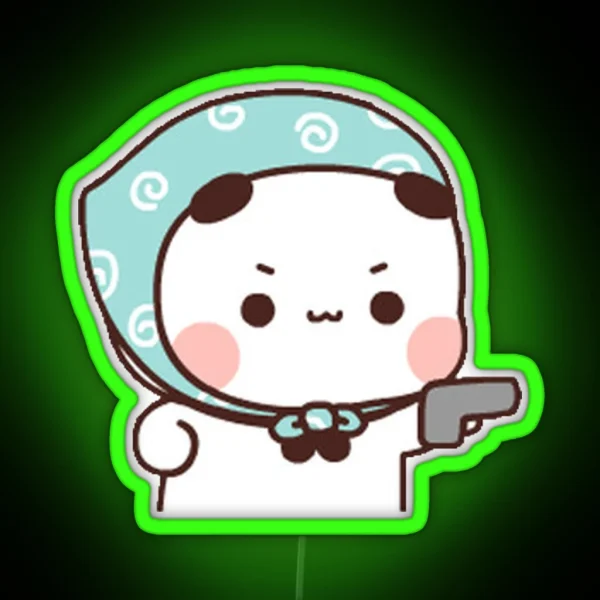 Dudu Peach Cat Cute Bum Bum RGB Neon Sign