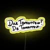 Time Management Motivational Neon Sign with Geometric RGB Color Scheme