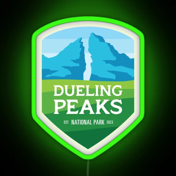 Dueling Peaks National Park RGB Neon Sign