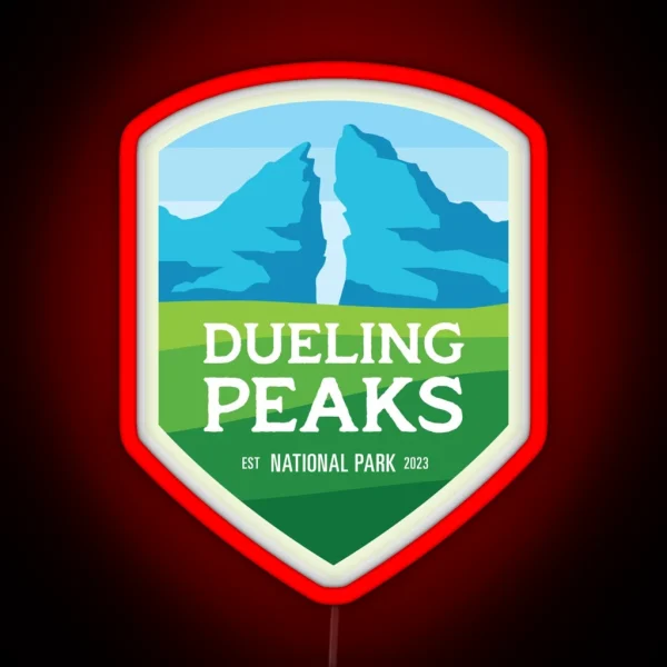 Dueling Peaks National Park RGB Neon Sign