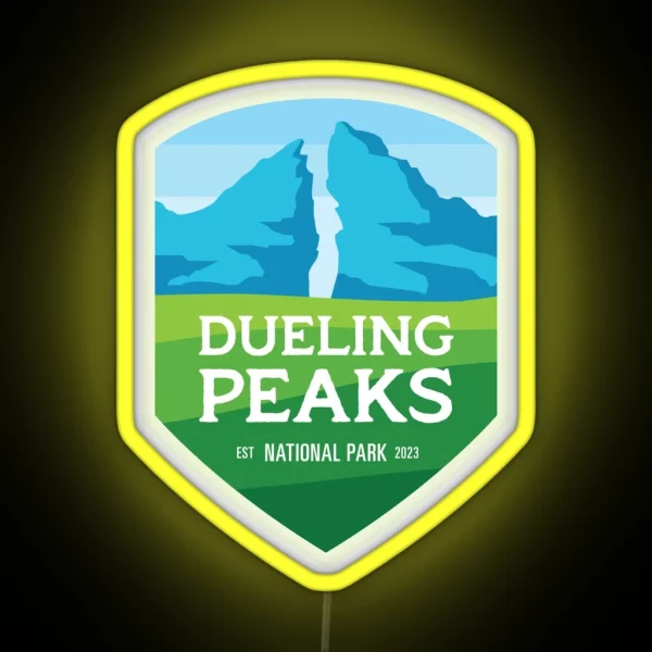 Dueling Peaks National Park RGB Neon Sign