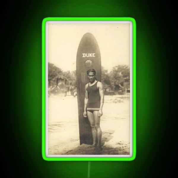 Duke Kahanamoku Classic Led RGB Neon Sign